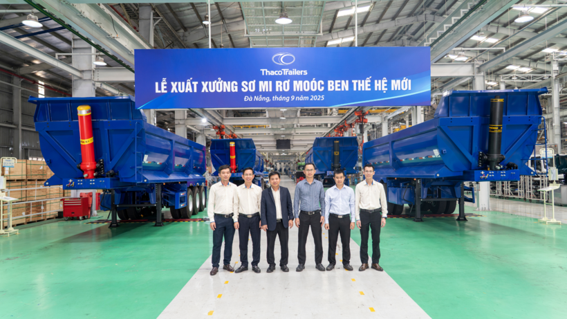 Thaco Trailers’ launch ceremony of new-generation dump semi-trailer in early September 2025.