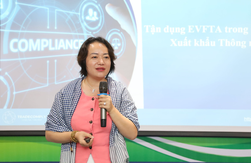 Ms. Nguyen Thi Phuong, CEO of TradeComply Company. Photo: Minh Khue.