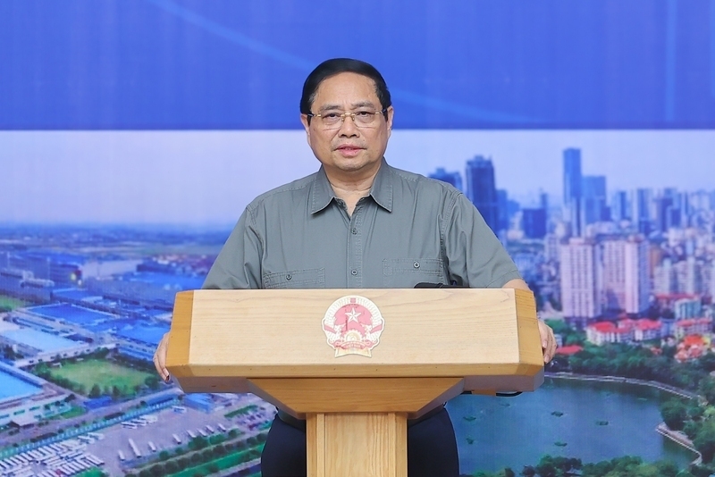 Prime Minister Pham Minh Chinh, Chairman of the Red River Delta Coordination Council, chaired the Council's 6th meeting. Photo: VGP