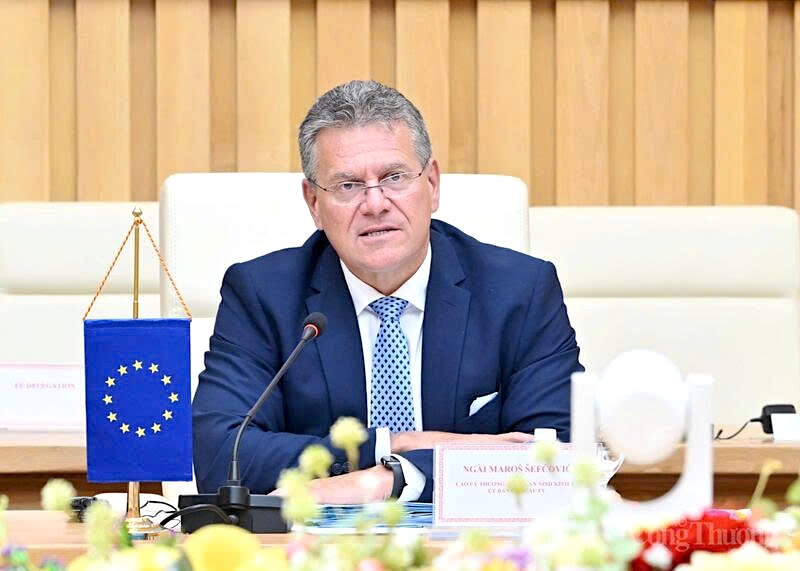 European Union Commissioner for Trade and Economic Security Maros Sefcovic notes that EVFTA is a successful model of cooperation.