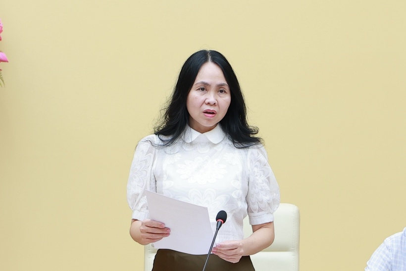 Director of the Department of E-Commerce and Digital Economy, Le Hoang Oanh, provides information on the progress of finalizing the Draft Law.