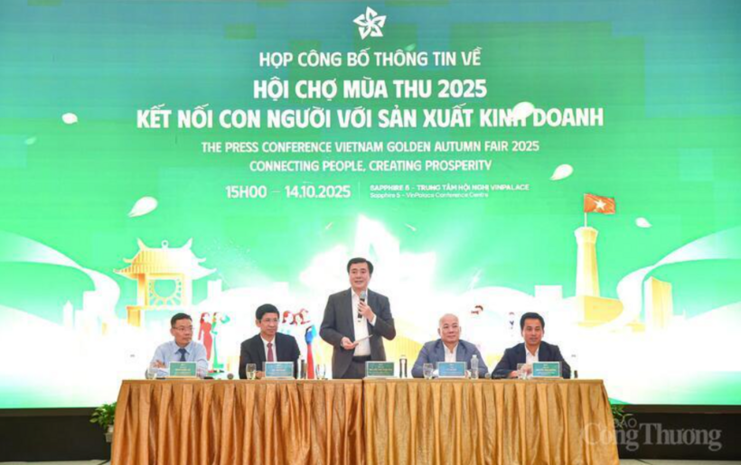 A press conference announces details of the Vietnam Golden Autumn Fair 2025.