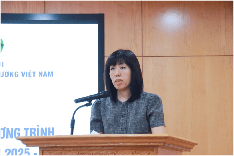 Ms. Do Phuong Dung, Deputy Director of the Department of Industrial Safety Techniques and Environment under the Ministry of Industry and Trade spoke at the Conference. Photo: Thanh Van