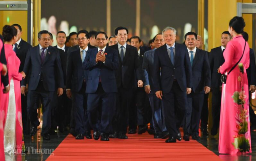 Delegates attend the opening ceremony of the first Vietnam Golden Autumn Fair.