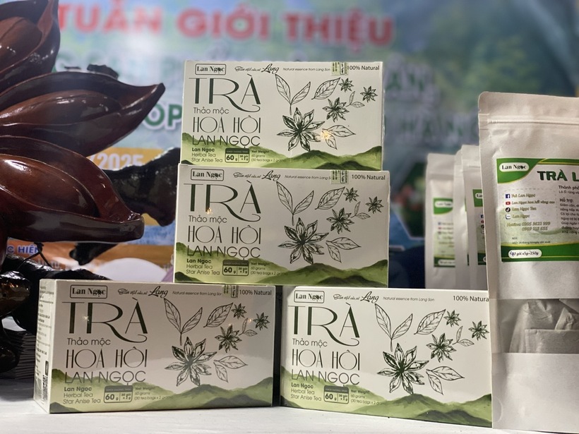 Star anise flower tea by the Ban Quyen Agroforestry Cooperative (Trang Dinh commune).