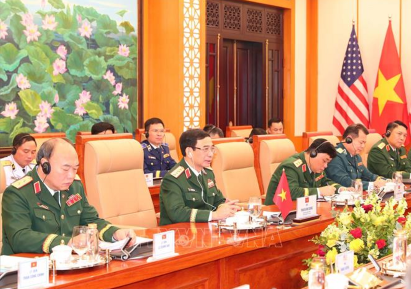 General Phan Van Giang at the talks. Photo: VNA