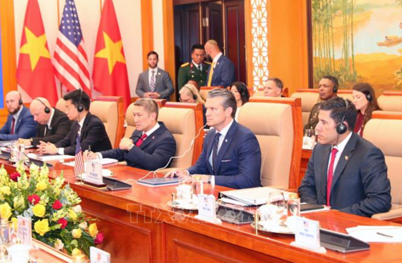 US Secretary of War Pete Hegseth at the talks. Photo: VNA