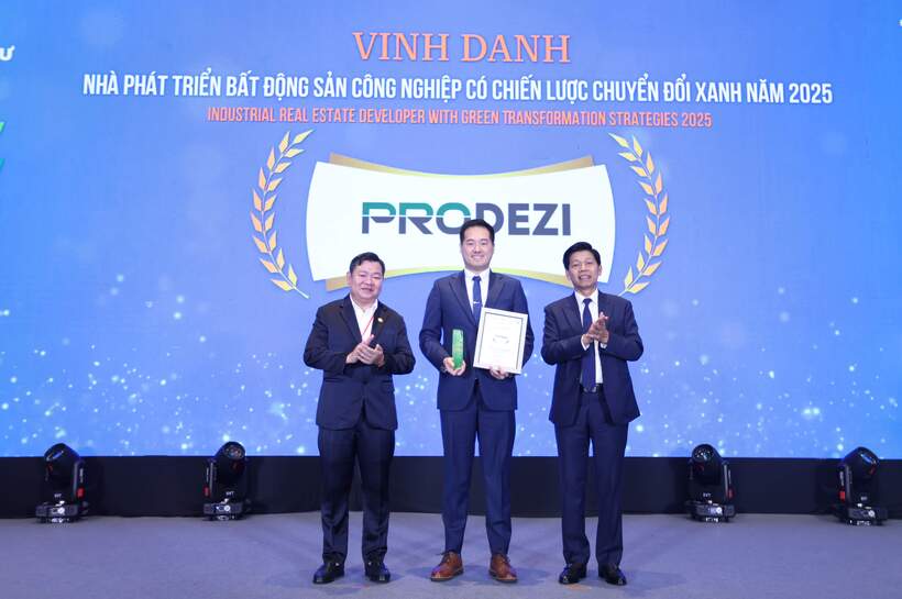 Prodezi receives the title “Industrial Real Estate Developer with Green Transformation Strategies 2025.” Photo: Prodezi