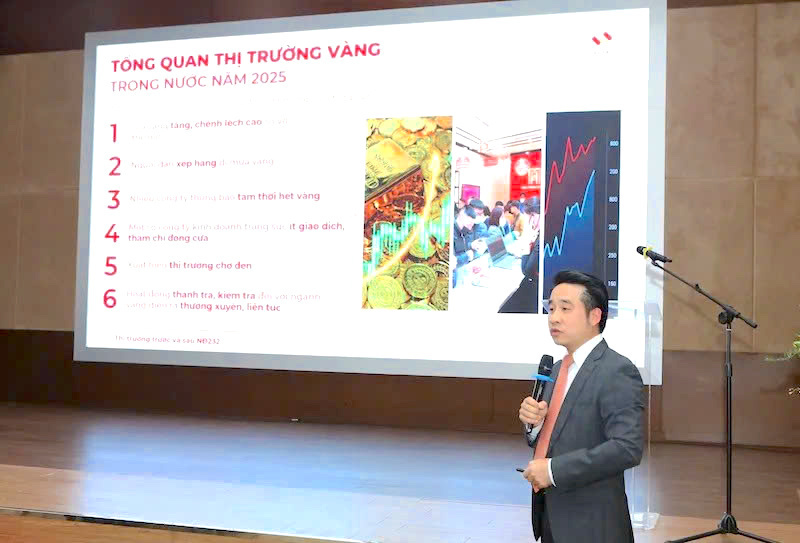 Vu Hung Son, Chairman of Bao Tin Manh Hai Gold & Jewelry JSC, shares insights on gold supply issues.