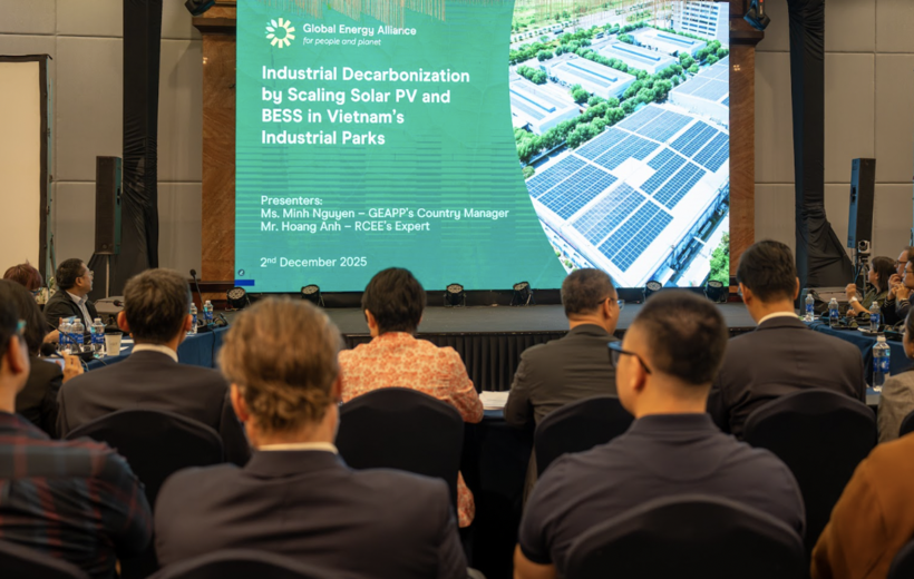 Experts from The Global Energy Alliance for People and Planet and RCEE shared how expanding solar PV and BESS across industrial parks can accelerate Vietnam’s decarbonization goals and support more reliable, future-ready manufacturing.