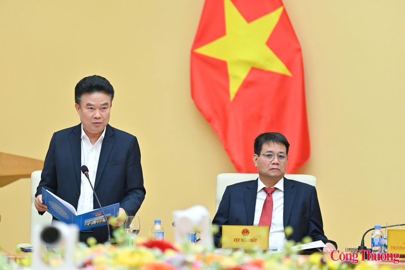 Hoang Quoc Lam, Deputy Head of the Vietnam Chemical Agency, addresses the conference. Photo: Nam Nguyen