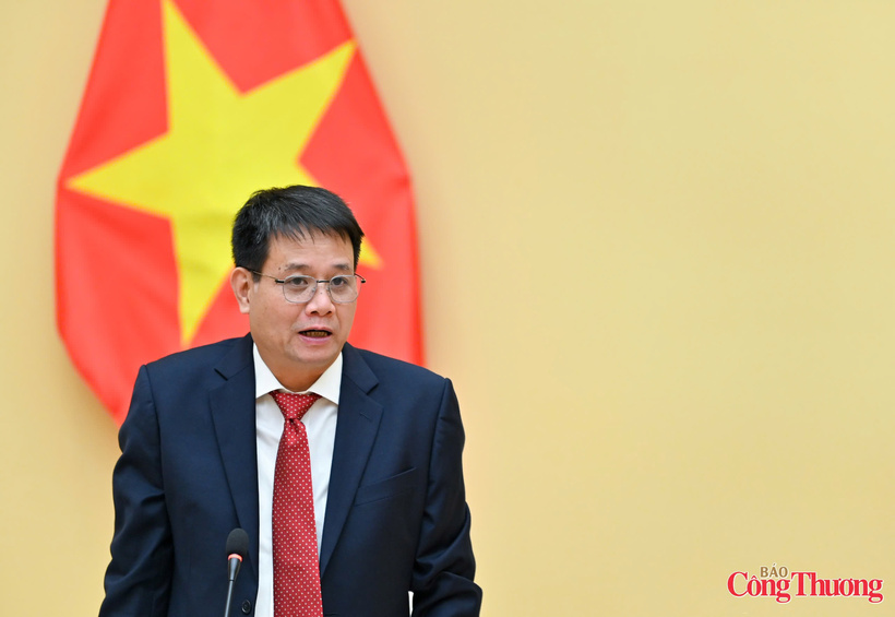 Phung Manh Ngoc, head of the Vietnam Chemical Agency under the Ministry of Industry and Trade, speaks at the conference. Photo: Nam Nguyen