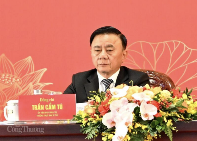 Permanent member of the Party Central Committee Secretariat Tran Cam Tu. Photo: Can Dung.