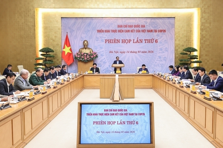 Prime Minister Pham Minh Chinh, Head of the Steering Committee, affirms that joining countries in making positive and effective contributions to global climate change response is an important mission for Vietnam. Photo: VGP