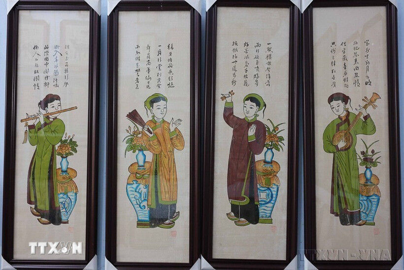 UNESCO inscribes the Dong Ho folk painting craft on the List of Intangible Cultural Heritage in Need of Urgent Safeguarding. Photo: VNA.