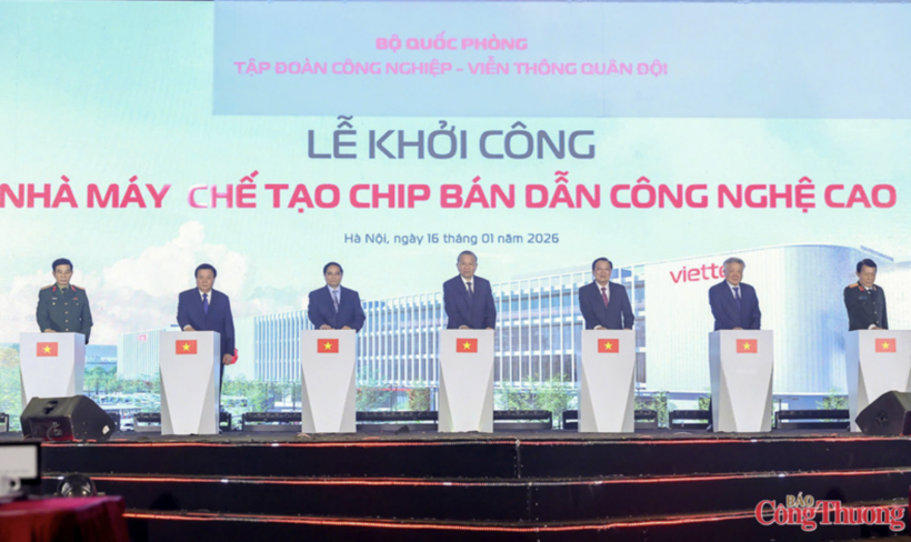 General Secretary To Lam and Party and State leaders perform the groundbreaking ceremony. Photo: Nguyen Nam