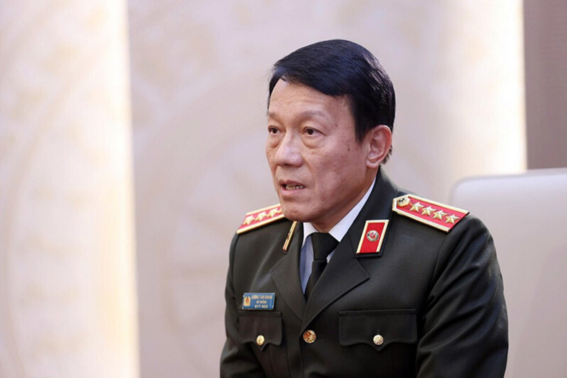 General Luong Tam Quang, Politburo member, Secretary of the Central Public Security Party Committee and Minister of Public Security, grants an interview. Photo: cand.vn