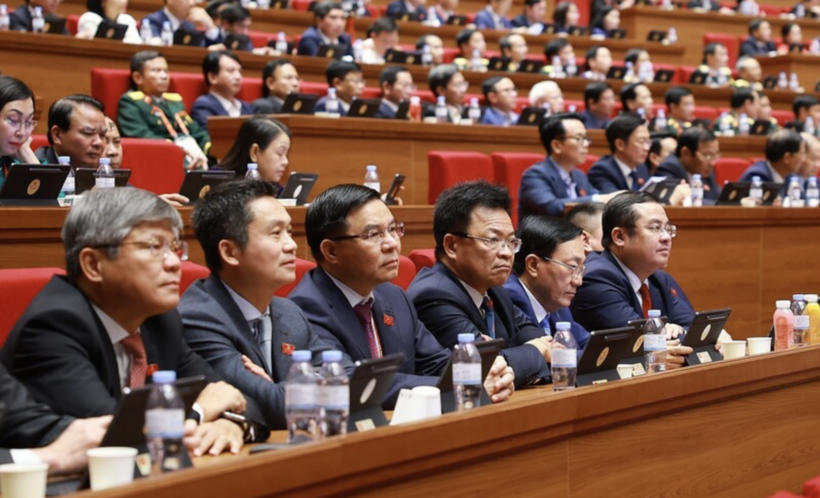 Delegates of the Government Party Committee attend a plenary discussion on Congress documents on January 21. Photo: VNA