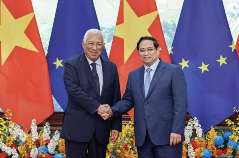 Prime Minister Pham Minh Chinh meets with European Council President Antonio Costa. Photo: VGP/Nhat Bac