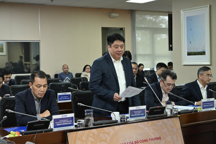 Nguyen Anh Tuan, Chief Executive Officer of EVN, delivers remarks