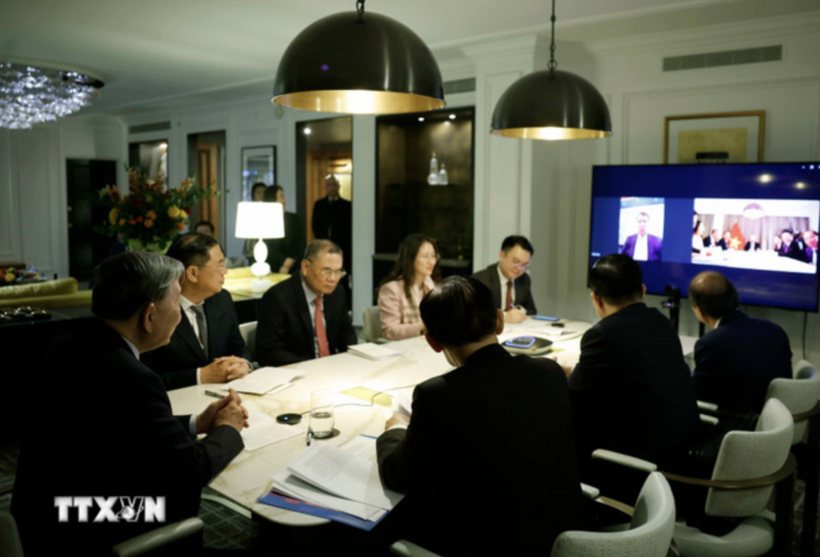 Party General Secretary To Lam holds phone talks with U.S. Senator Bill Hagerty. (Photo: Thong Nhat/VNA)