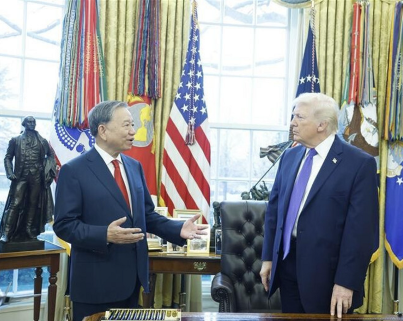 General Secretary To Lam holds talks with US President Donald Trump. Photo: VNA