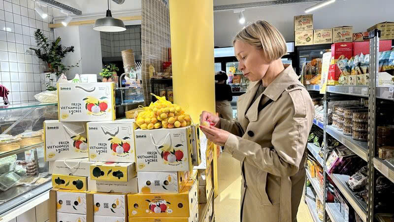 In June 2025, the first batches of fresh Vietnamese lychees officially entered the French market, opening new prospects for agricultural exports to demanding markets. Photo: Anh Sơn