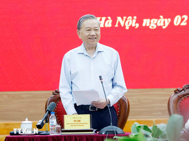 General Secretary To Lam delivers remarks. Photo: VNA