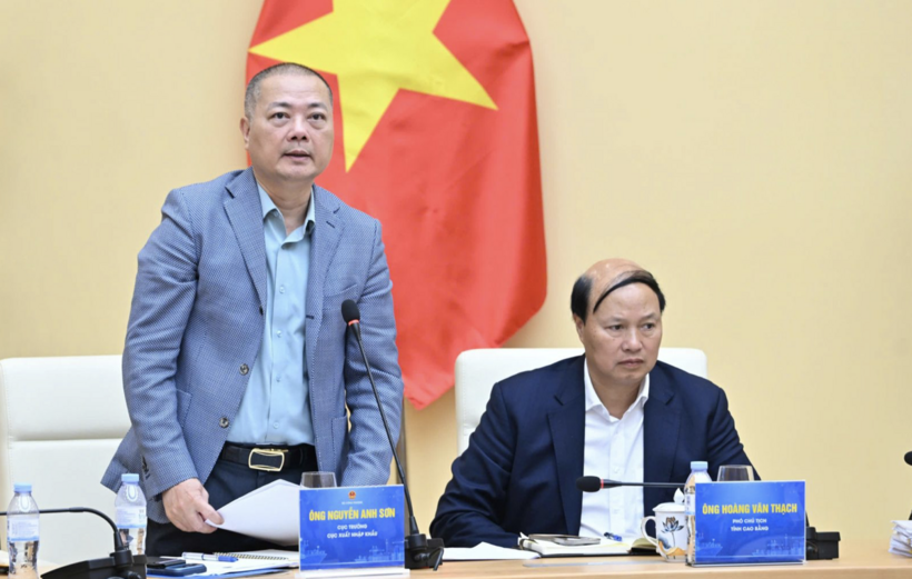 Nguyen Anh Son, Director of the Agency of Foreign Trade, speaks at the conference. Photo: Can Dung