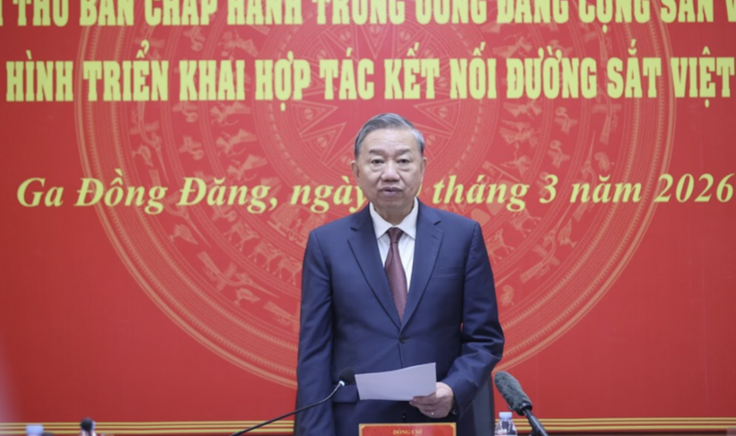 General Secretary To Lam emphasizes that Vietnam - China cooperation in the railway sector is both a necessity and an opportunity, and represents one of the most practical and effective areas of collaboration between the two countries in the years ahead. Photo: VGP