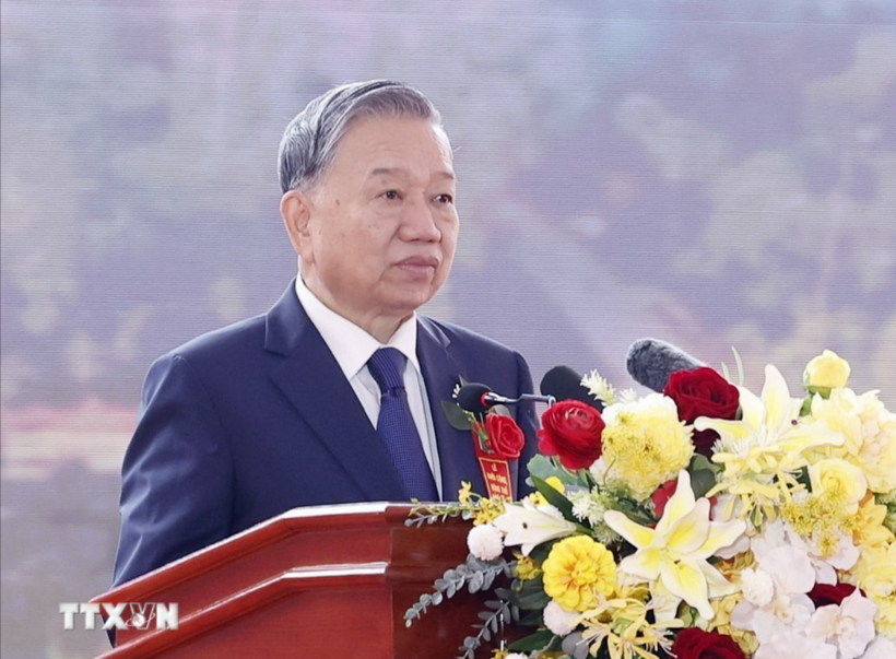 General Secretary To Lam delivers remarks. Photo: Thong Nhat