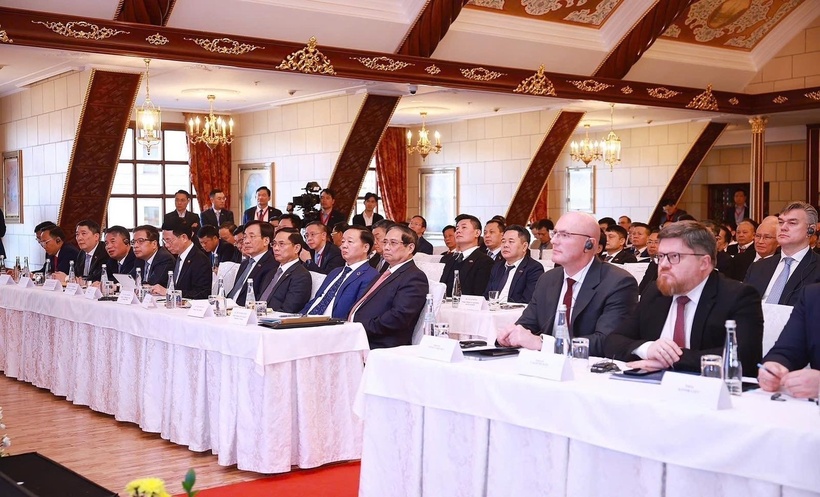 Deputy Minister Nguyen Hoang Long accompanies Prime Minister Pham Minh Chinh to attend the Vietnam - Russia Business Forum.