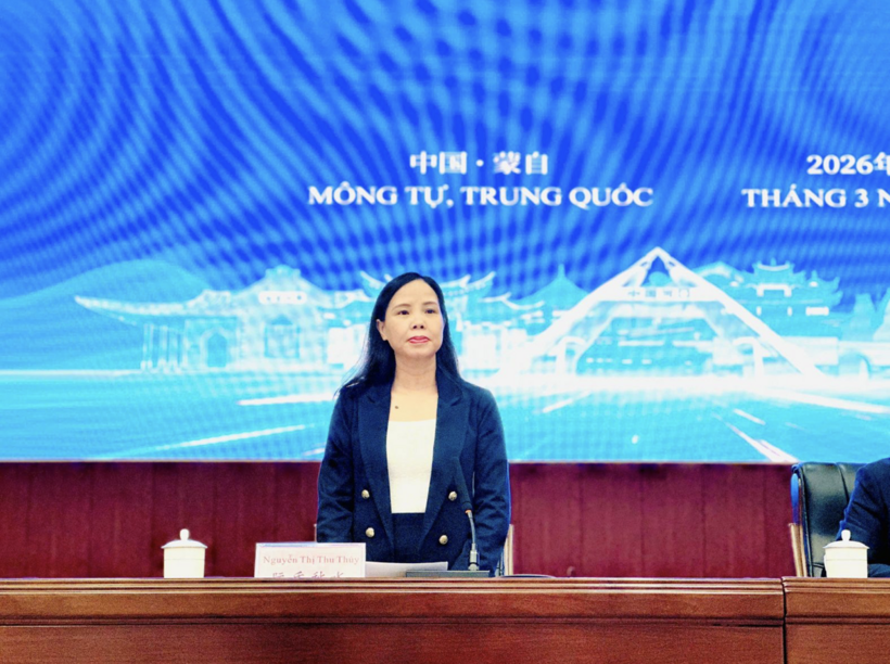 According to Nguyen Thi Thu Thuy, a key highlight of the program is the implementation of the “7+8” cooperation mechanism, linking seven localities in Yunnan province with eight provinces and cities in northern Vietnam. Photo: Newspaper of Industry and Trade.