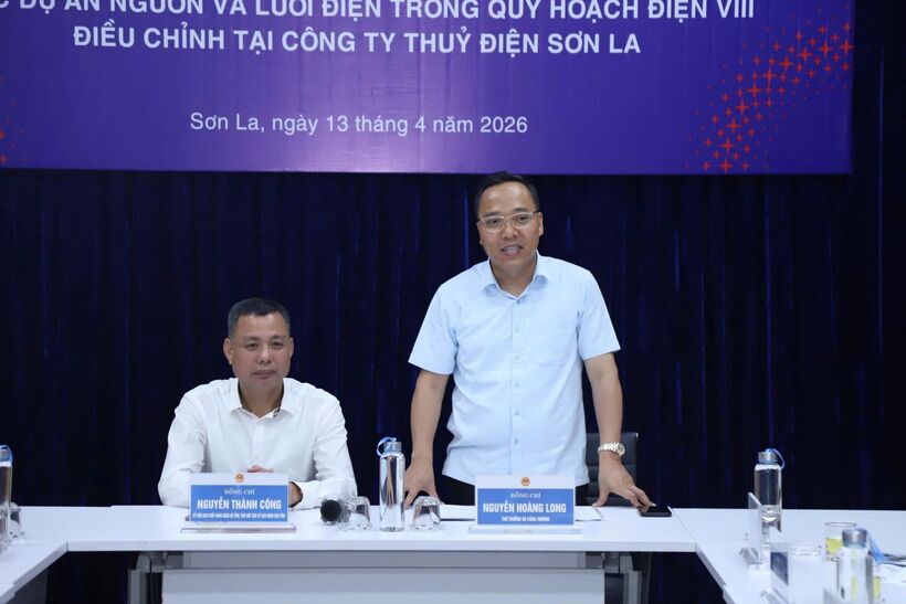 Deputy Minister Nguyen Hoang Long delivers remarks at the working session. Photo: DL