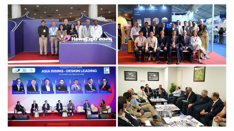 Indian business delegation at HawaExpo 2026 in Vietnam.