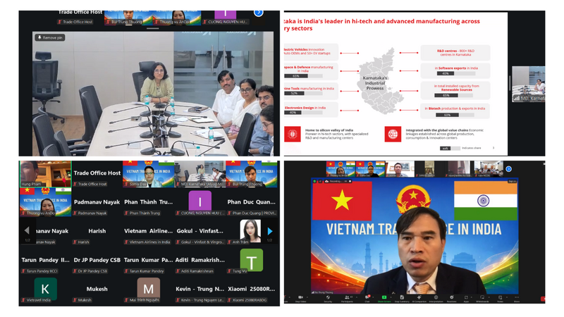 Webinar on investment opportunities in Karnataka for Vietnamese enterprises.