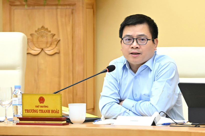 Deputy Minister Truong Thanh Hoai delivers at the meeting.