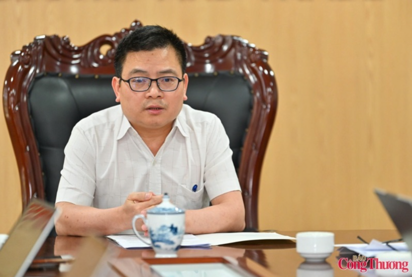 Deputy Minister of Industry and Trade Truong Thanh Hoai delivers remarks at the meeting. Photo: Nam Nguyen