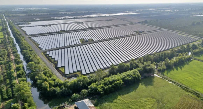 The solar power plant of TTC Duc Hue - Long An