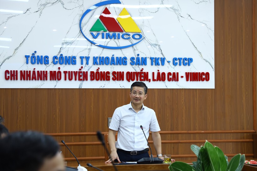 Trinh Van Thuan highly appreciates the disaster prevention and control preparations of TKV Minerals Corporation JSC and Sin Quyen Copper Mine and Processing Branch, Lao Cai, ahead of the 2026 rainy and storm season.