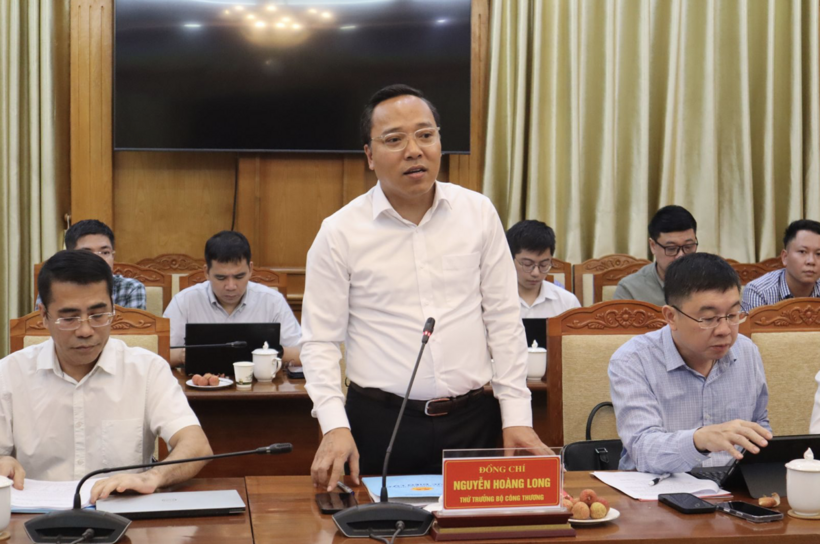 Deputy Minister Nguyen Hoang Long delivers remarks at the meeting. Photo: Phuong Trang