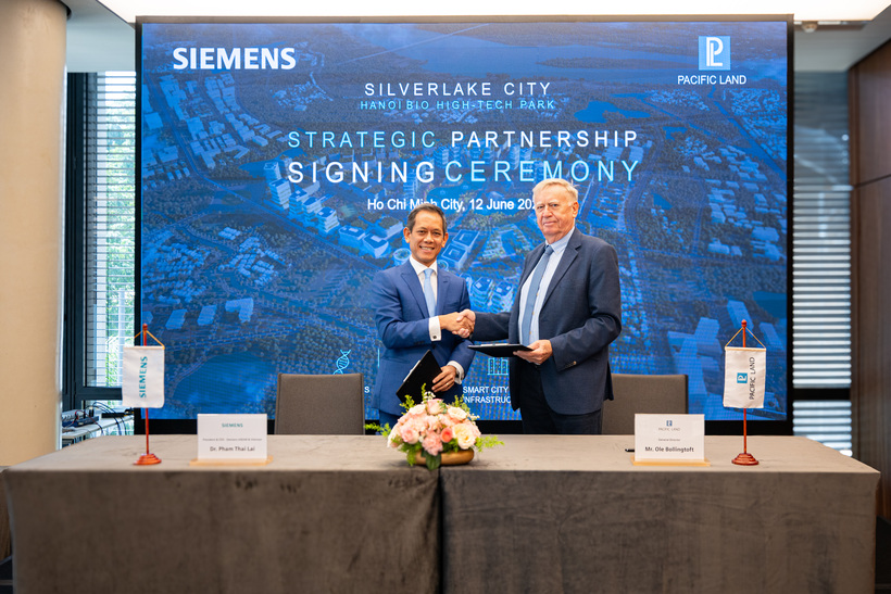 Siemens and Pacific Land sign a strategic partnership agreement to develop Silverlake Bio Hi-Tech Park as Vietnam’s next-generation smart and sustainable innovation industrial park.