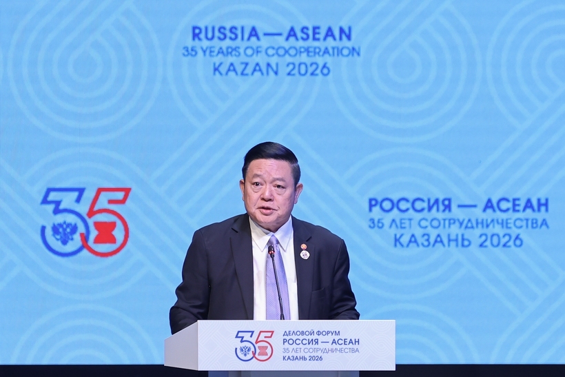 ASEAN Secretary-General Kao Kim Hourn outlined four priority areas that ASEAN and Russian businesses should focus on exploring in the coming years. Photo: VGP.
