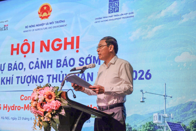 Deputy Minister Le Cong Thanh delivers remarks at the conference. Photo: Le Van