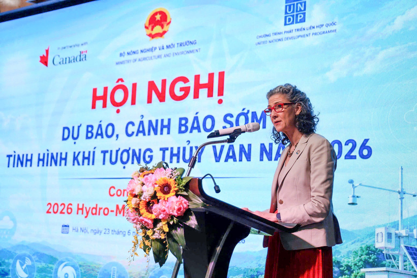 Ramla Khalidi, Resident Representative of UNDP in Vietnam delivers remarks. Photo: Le Van