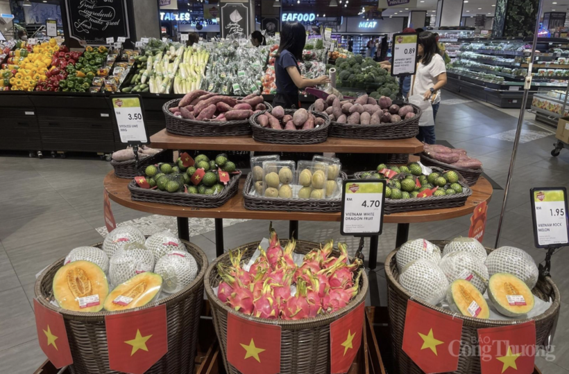 Vietnamese products displays at a supermarket in Malaysia.