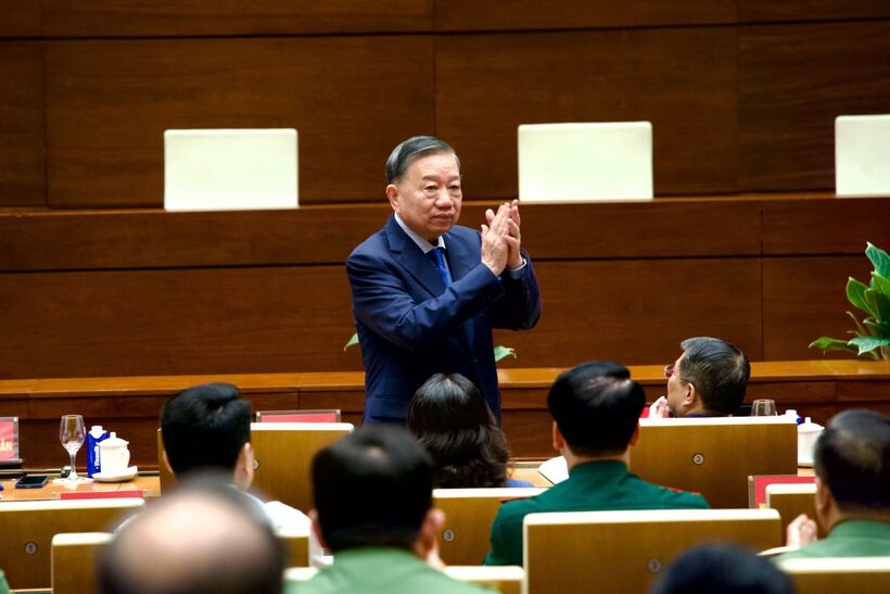 Party General Secretary and State President To Lam attends and delivers a keynote address at the conference. Photo: Quochoi.vn