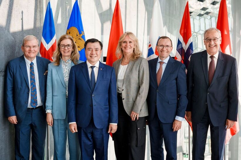 Deputy Minister of Industry and Trade Nguyen Sinh Nhat Tan leads the Vietnamese negotiating delegation to the EFTA Ministerial Meeting in Iceland. Photo: Multilateral Trade Policy Department