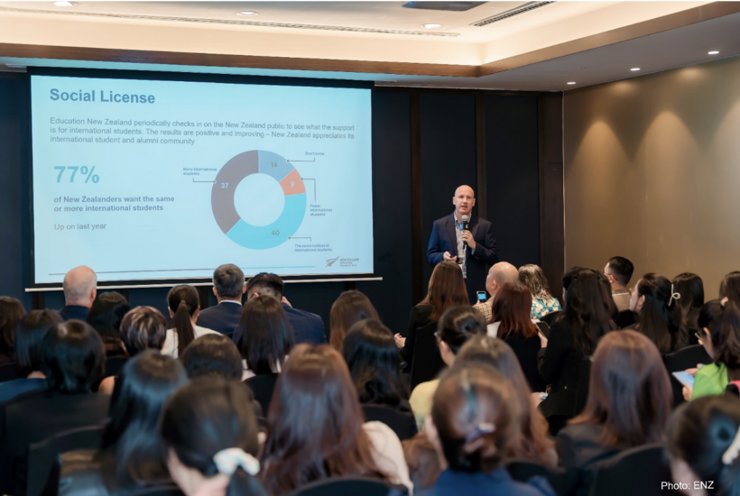 Ben Burrowes, ENZ’s Regional Director for North Asia and Southeast Asia, shared insights into the strong growth in international student enrolments in New Zealand.