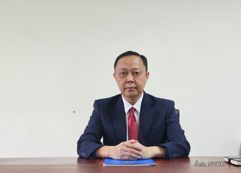 Somsay Nonglad, Economic and Trade Counsellor at the Embassy of the Lao People's Democratic Republic in Viet Nam. Photo: Provided by the interviewee